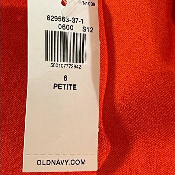OLD NAVY High-Waisted Pixie Skinny Pants Orange Size 6 Petite With Pockets NEW - Picture 12 of 15